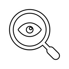 Retina, scan, eye, view outline icon. Line art vector.