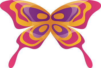 Retro butterfly icon