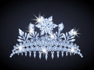 Princess Diamond tiara, vector illustration