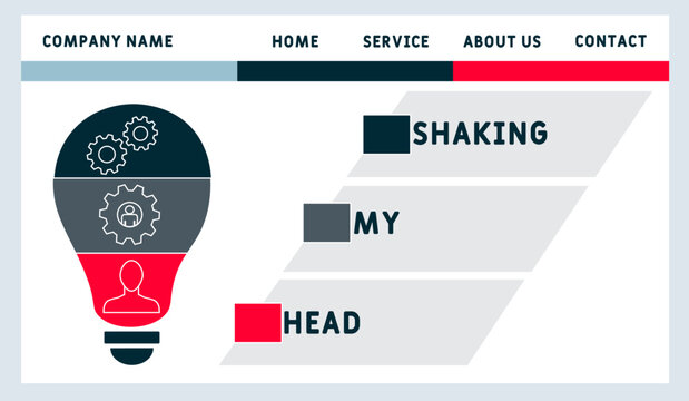 SMH - Shaking My Head acronym. business concept background.  vector illustration concept with keywords and icons. lettering illustration with icons for web banner, flyer, landing