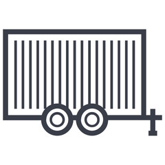 Cargo Container Line Illustration