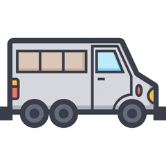 Van Colored Illustration