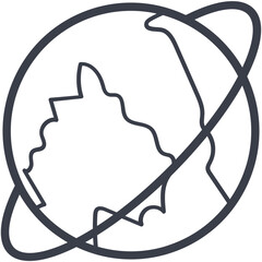 Earth Globe Vector Icon