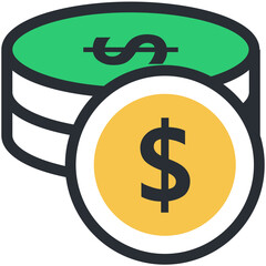 Coins Stack Vector Icon