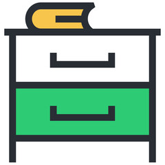 Chest of Drawers Vector Icon