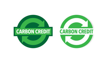 Carbon credit vector icon illustration concept