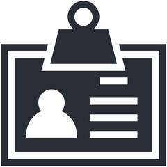 Fototapeta premium ID Card Vector Icon