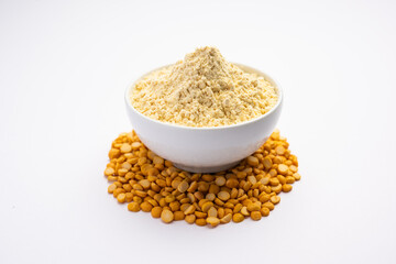 Besan, Gram Flour or chickpea flour is a powder made from ground chickpea known as Bengal gram