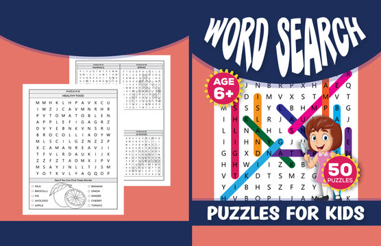 Kid Word Search Puzzle Book Cover 