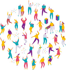 Party dansing people. Crowd of people