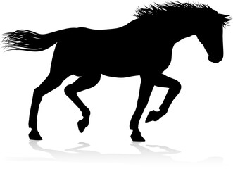 Fototapeta na wymiar Horse Silhouette Animal