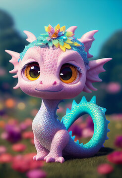 Cute Anime Baby Dragon