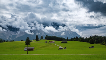 Regenwolken  in den Bergen