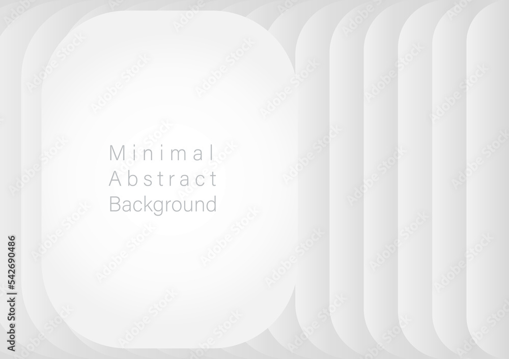 Poster abstract geometric background, grey and white gradient, multi layer rectangular shape, vector backgr
