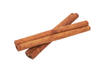 Cinnamon sticks and star anise spice isolated on white background with PNG.