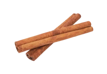 Foto op Plexiglas Cinnamon sticks and star anise spice isolated on white background with PNG. © Phuangphet