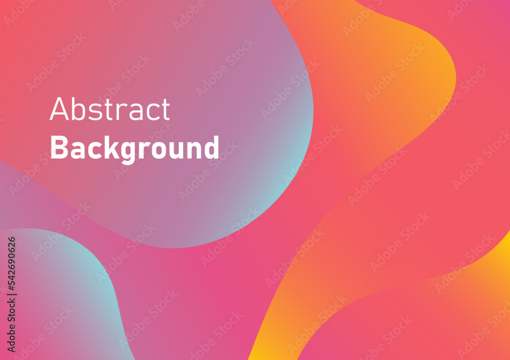 Poster abstract gradient background, rainbow gradient color and wave line, vector background illustration t