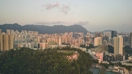 the landscape of Kowloon Tsai Park, hk 28 Oct 2022