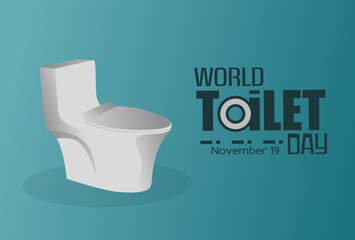 World Toilet day November 19 vector illustration, suitable for banner poster or card