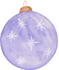 Christmas ball with snow