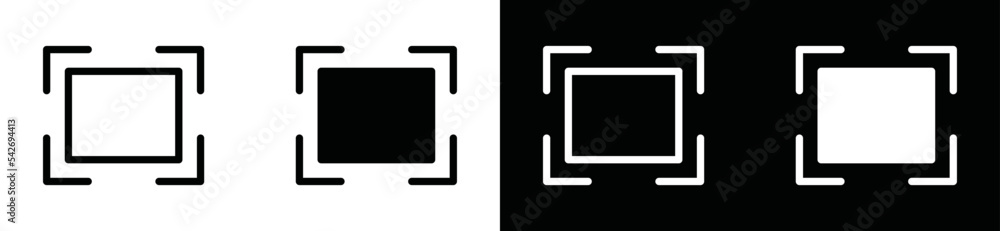 Poster screenshot button icon vector. screen shot icon. capture symbol illustration app or website