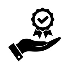 Check best option icon in flat style. Service offer symbol . isolated on white background. Simple abstract icon in black. Vector illustration for graphic design, Web, app, UI, mobile app.