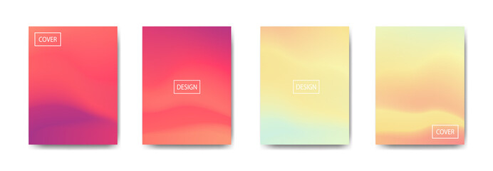 set of abstract background with beautiful gradation color, colorful background for poster flyer banner backdrop.vertical banner.cool fluid background vector illustration