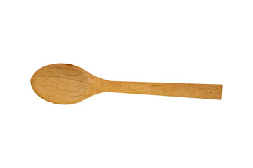 Top view of wooden spoon, png