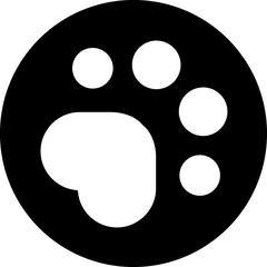 Fototapeta premium Dog, cat paw icon