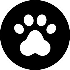 Dog footprint glyph icon
