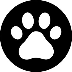 Dog footprint glyph icon