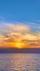 sunset over the sea