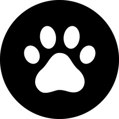 Dog, cat paw icon