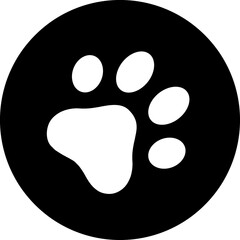 Fototapeta premium Dog, cat paw icon
