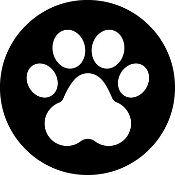 Dog, cat paw icon