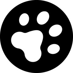 Fototapeta premium Dog footprint glyph icon