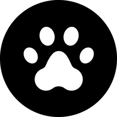 Dog footprint glyph icon