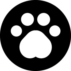 Obraz premium Dog footprint glyph icon