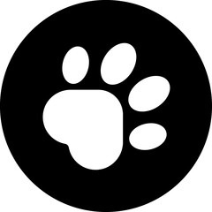 Fototapeta premium Dog footprint glyph icon
