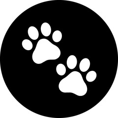 Dog footprint glyph icon