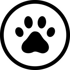 Dog, cat paw icon