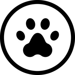 Dog, cat paw icon