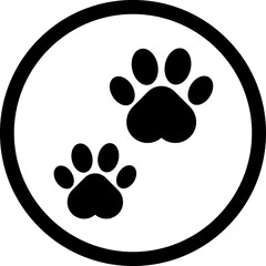 Fototapeta premium Dog, cat paw icon