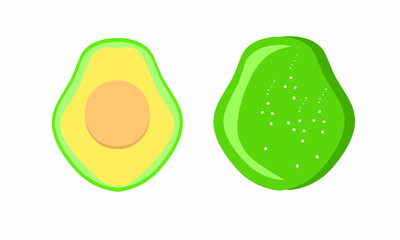 Vector illustration, avocado fruit, isolated on a white background, suitable for labels of vitamin packaging products, which are good for the body.