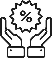 Sale Label in hand Icon