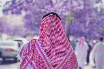 Saudi man in traditional wearing at Abha festival 