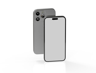 Smartphone. Mobile phone Template. Telephone 3d