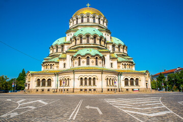 Fototapeta na wymiar Cathédrale Alexandre Nevski, Sofia, Bulgarie