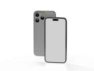 All-screen smartphone mockup isolated 3d