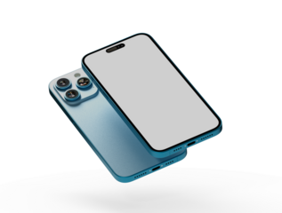 Smartphone frame less blank screen. Mockup generic device.